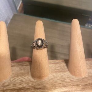 Black Star Sapphire Filagree Ring